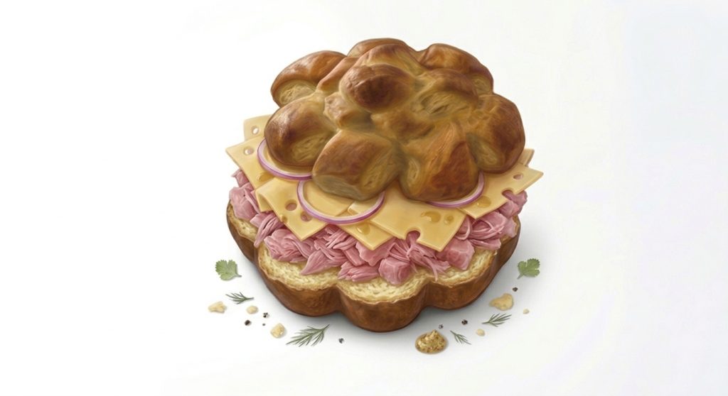 Sandwich Pomme-Cannelle Jambon Fromage
